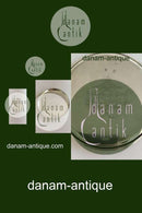 Set of 3 Glas coasters in Silver