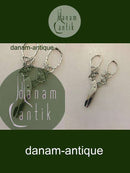 Art Nouveau Silver Scissor with flower motif of puppies