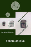 Holmegaard  Apotekerflasken, krukke med tekst"REGUL ON SIMPL" fra 1989