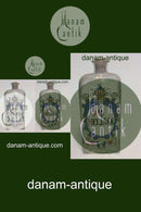 Holmegaard Apotekerflasken, krukke med tekst "AP MELISSAE" fra 1986