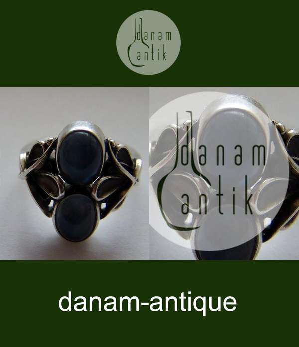 ジョージ ジェンセン スターリング シルバー リング ムーンストーン No 48