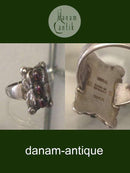 Georg Jensen Sterling Silver ring with Granat stones