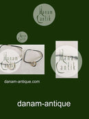 Georg Jensen Sterling Sølv Torun Continuity Vedhæng No 2004 påsat Kæde af sort gummi materiale.