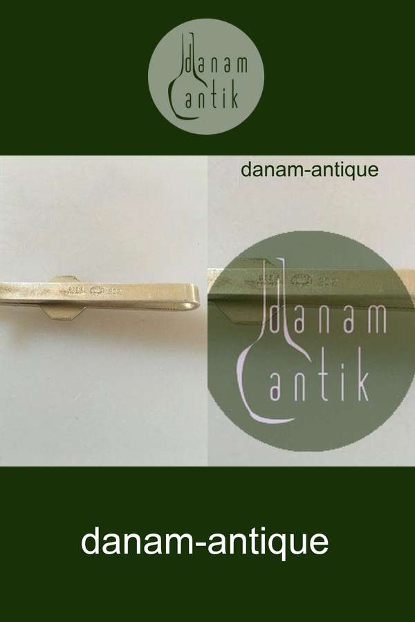 Georg Jensen Sterling Silver Slipsenål med Sort Onyx No 202