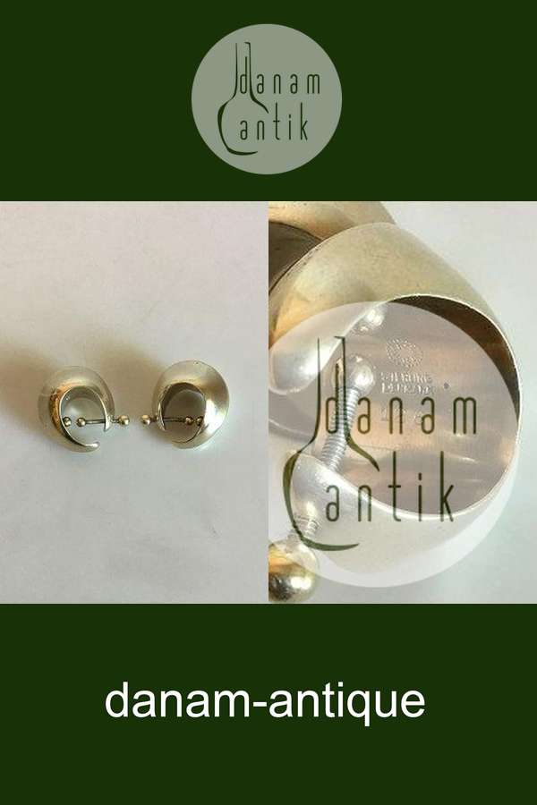 Georg Jensen Sterling Sølv Øreringe af Nanna Ditzel No 126 Forgyldt