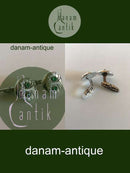 ジョージ ジェンセン スターリング シルバー カフリンクス No15 グリーン アゲート