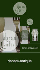 Georg Jensen King Sterling Silber Obst-/Dessertmesser und -gabel