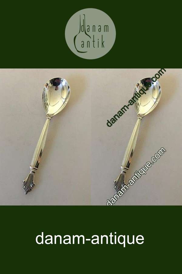 Georg Jensen Sterling Sølv Dronning Marmeladeske No. 163