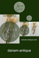 Georg Jensen Sterling Silver Cactus Salad Set No 133. Top part made of Horn.