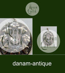 Sterling Silber Brosche mit weißem Stein