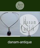N.E. From/David Andersen Sterling Silver Necklace with Pendant of Amethyst