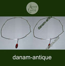 N.E. From 纯银项链配琥珀吊坠