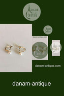 Ear screws with Pearl i Gold