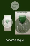 Danish Glass White Wine Glass with green Cuppa