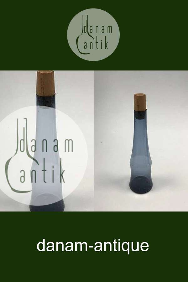 Kastrup Glasværk Opaline form Blå Karaffel med Prop