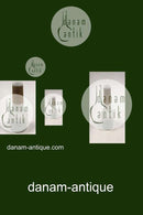 Kastrup Glassworks Opaline Carafe with bamboo wrapping