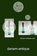 Kastrup Glasværk Opaline form Grøn Karaffel med bambusbevikling