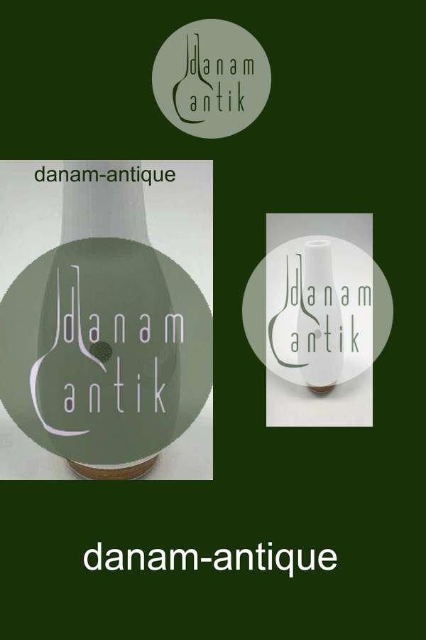 Kastrup Glasværk Opaline Vase med bambusbevikling