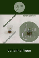 Kastrup Glassworks Opaline Dram Glass with bamboo wrapping