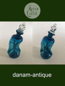 Holmegaard / Kastrup Glassworks Kluk Kluk Decanter in Blue Glass with Crown Shaped Bottle Lid