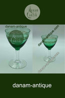 "Ejby" Hvidvinsglas med Lysgrøn Kumme. Holmegaard