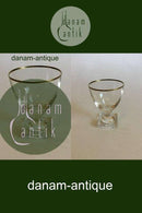 Gorm den Gamle Rødvinsglas med guldkant