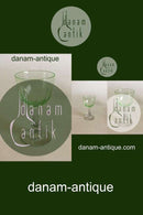 Danish glass Derby with green Cuppa White Wine Glass