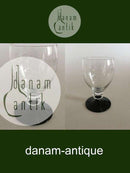 "Jane" Sortfods Rødvinsglas med drueslibning fra Holmegaard