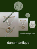 Holmegaard Ida rødvinsglas med guld på stilk, rand og fod. 