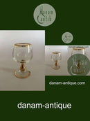 Holmegaard "Ida "干邑杯，杯柄、杯缘和杯底均为金色。 