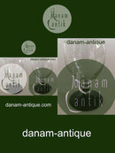 "Jane" Sortfods Hvidvinsglas med drueslibning fra Holmegaard