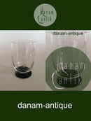 "Jane" Sortfods Ølglas med Drueslibning fra Holmegaard