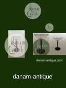 "Jane" Sortfods Likørglas med drueslibning. Holmegaard