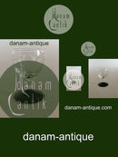 "Jane" Sortfods Snapseglas med Drueslibning fra Holmegaard