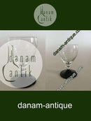 "Jane" Sortfods Portvinsglas med Drueslibning fra Holmegaard