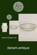 Lyngby Måge Glasassiet med slibning og guldkant