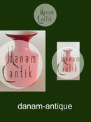 Retromodern Carnaby Vase from Holmegaard Orangered / White designed by Per Lütken