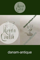 Holmegaard Dansk glas Berlinois Hedvinsglas med båndslibning