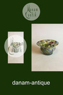 Schale mit buntem Glas