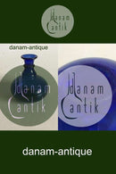 Glasvase af blåt glas