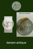 Glasvase, Gul med hvid dekoration