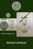 Pokal med guldkant. Hebraisk tekst. Fra 1910-1920