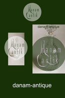 Karaffel af presset glas