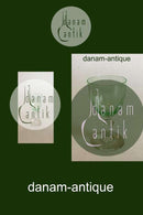 Danish Glass White Wine Glass with green Cuppa