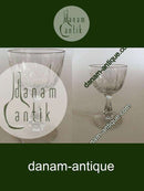 Holmegaard Derby weißes Weinglas 12 cm H