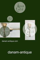 Mogens Ballin Sølv Ske prydet med blå sten