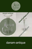 Kastrup Glasværk Amager/Twist Høj Hvid Lysestage med snoet stilk