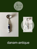 Bjørn Wiinblad蓝色Rosenthal Siena酱汁勺，陶瓷和不锈钢材质