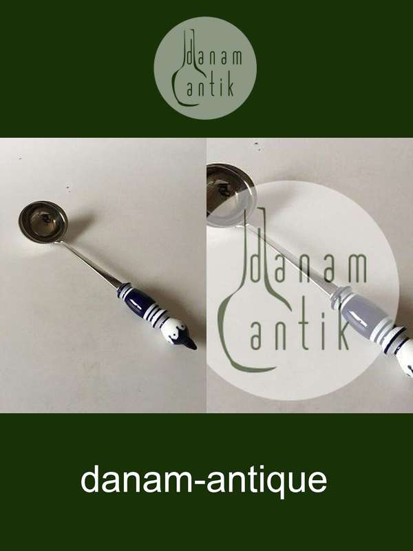 Rosenthal Blå Bjørn Wiinblad Siena Suppeøse i Keramik og Rustfrit Stål