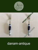 Blå Bjørn Wiinblad Siena for Rosenthal Spisegaffel Porcelæn og Stål